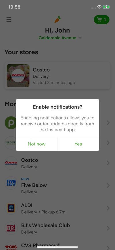 Settings flow on Instacart | UXArchive